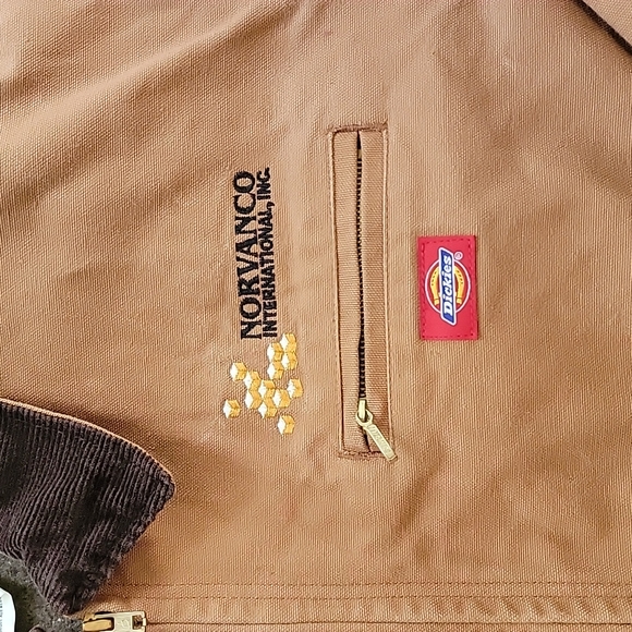 Dickies | tan distressed / blanket lined work jacket | MENS XXL - Picture 4 of 9